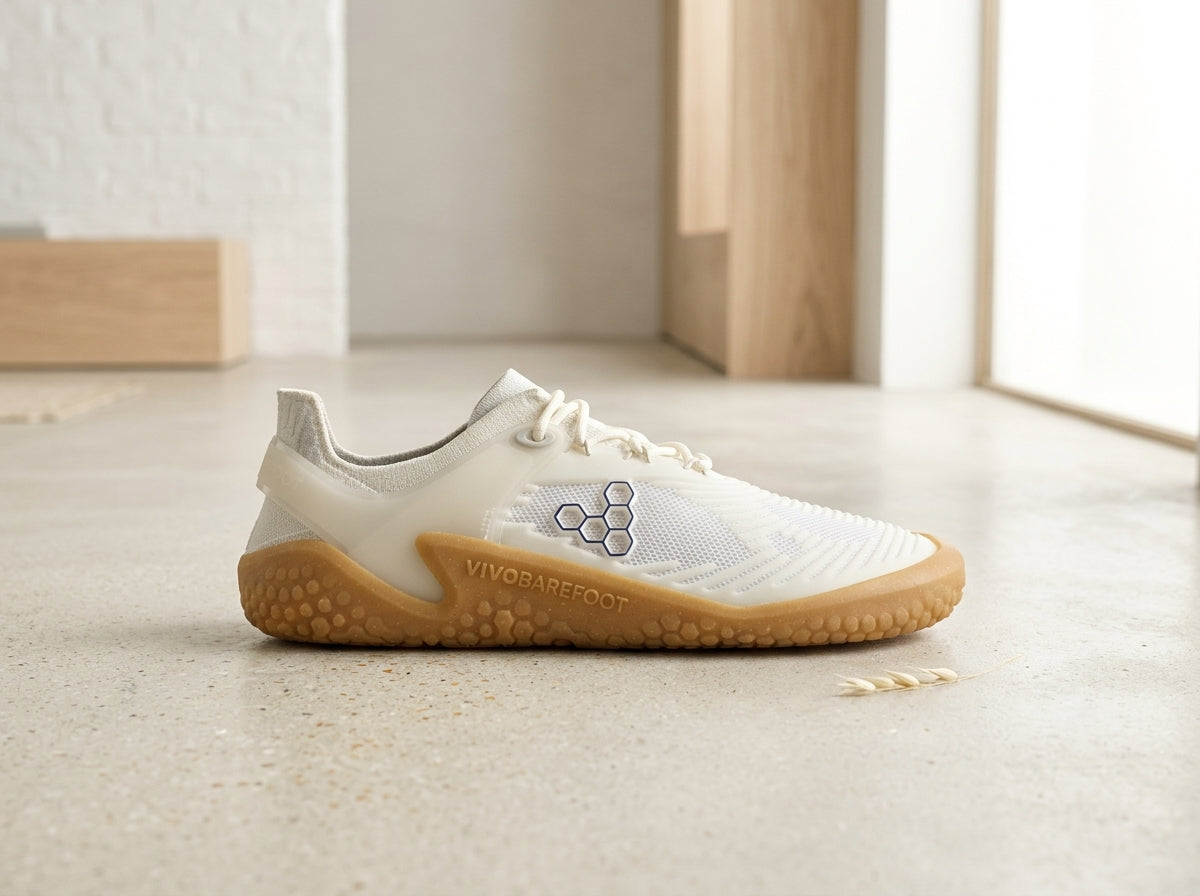 Vivobarefoot Motus Strength II Arctic Wolf lifestyle in studio